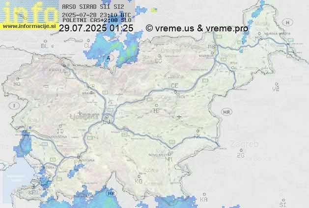 Radarska karta padavin