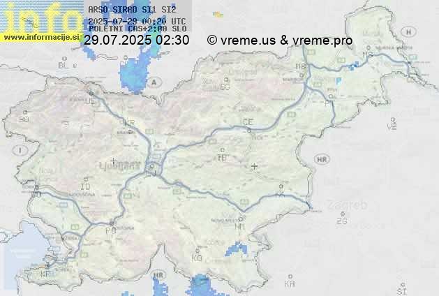 Radarska karta padavin