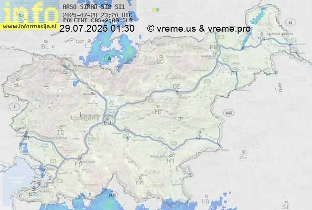 Radarska karta padavin