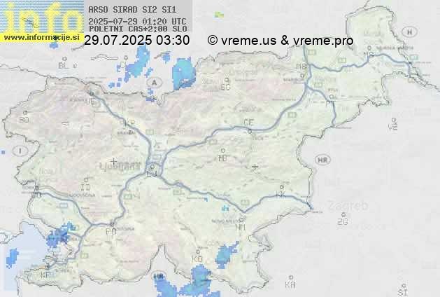 Radarska karta padavin