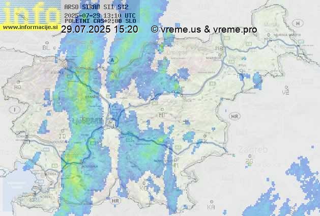 Radarska karta padavin