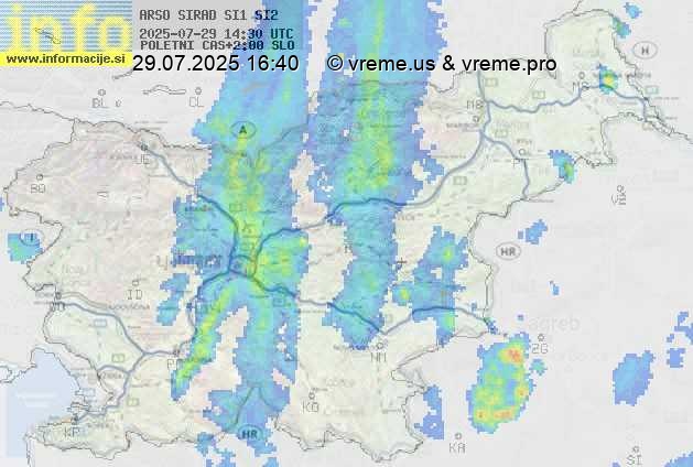 Radarska karta padavin