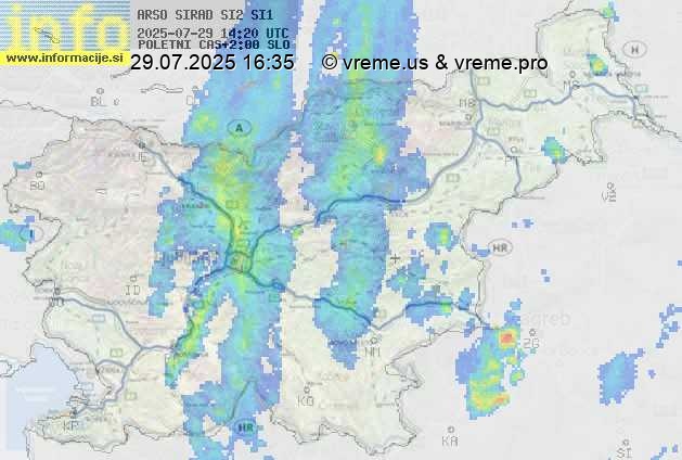 Radarska karta padavin