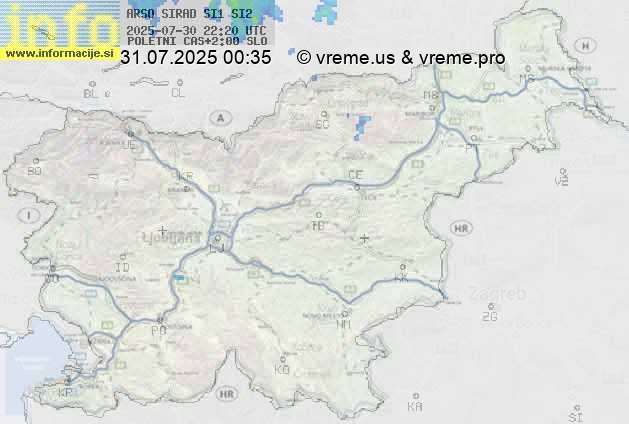 Radarska karta padavin