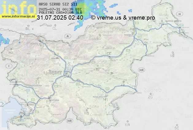 Radarska karta padavin