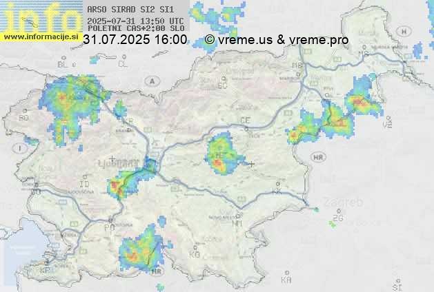 Radarska karta padavin