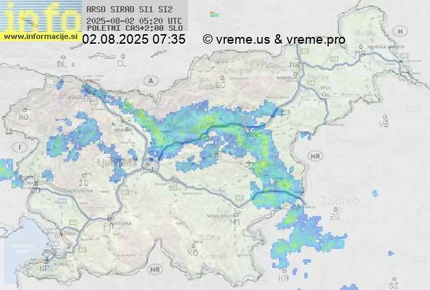 Radarska karta padavin