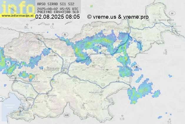 Radarska karta padavin