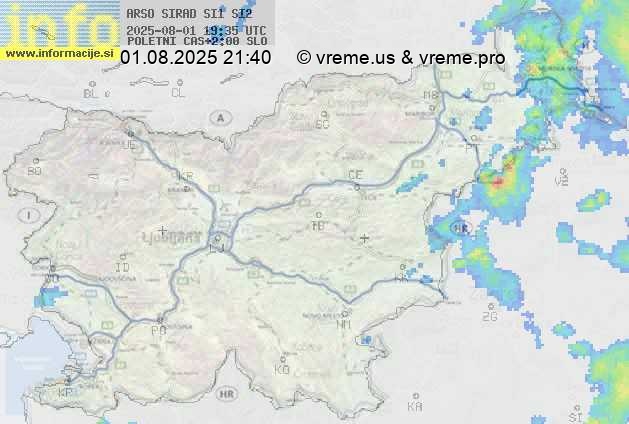 Radarska karta padavin