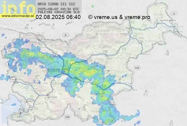 Radarska karta padavin