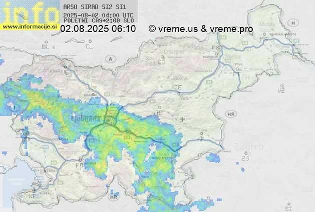 Radarska karta padavin
