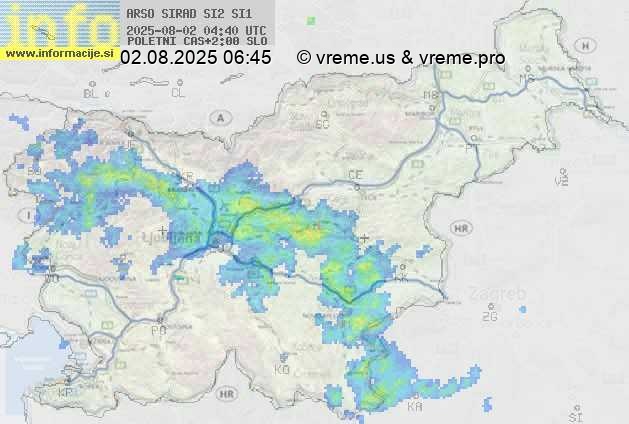 Radarska karta padavin
