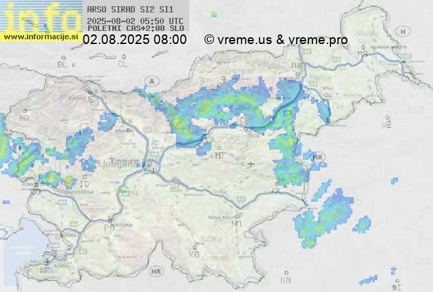 Radarska karta padavin