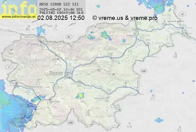 Radarska karta padavin