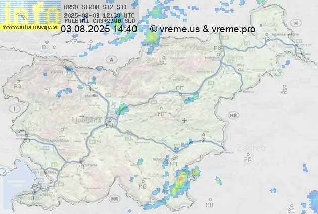 Radarska karta padavin