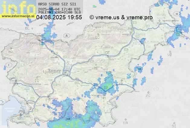Radarska karta padavin