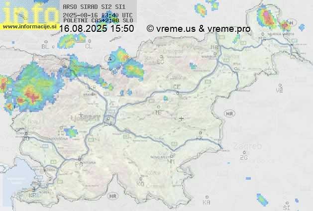 Radarska karta padavin