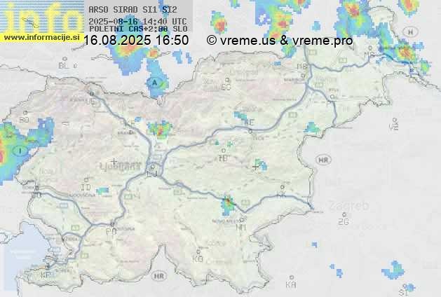 Radarska karta padavin