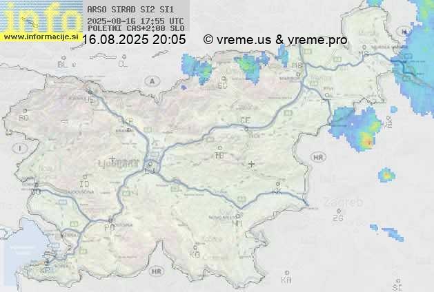Radarska karta padavin