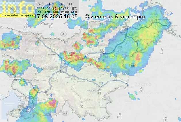 Radarska karta padavin