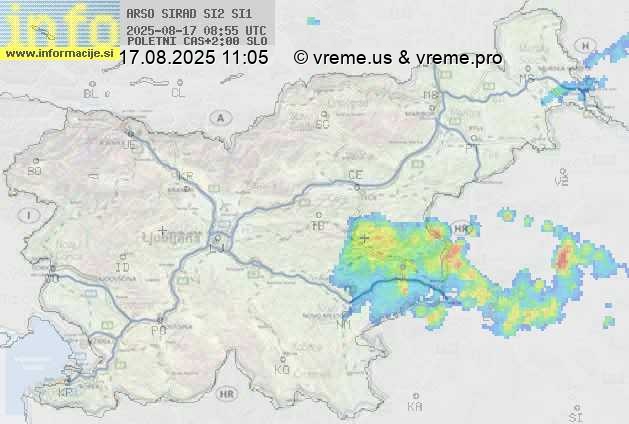 Radarska karta padavin