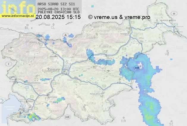 Radarska karta padavin