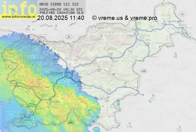 Radarska karta padavin