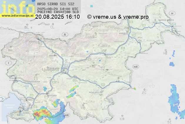 Radarska karta padavin