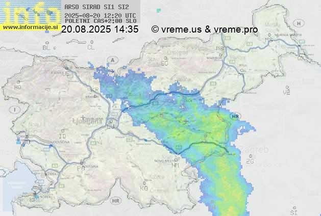 Radarska karta padavin