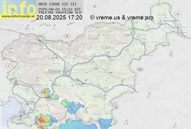 Radarska karta padavin