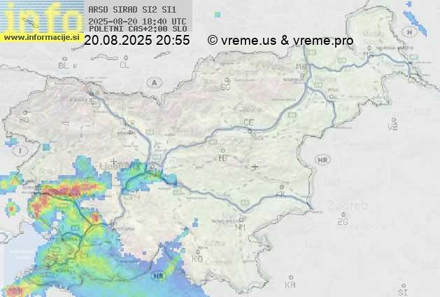 Radarska karta padavin