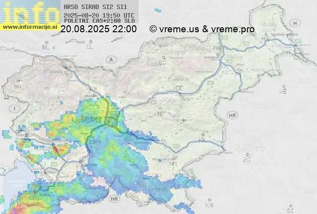 Radarska karta padavin