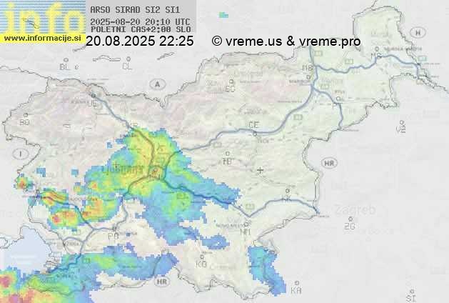 Radarska karta padavin