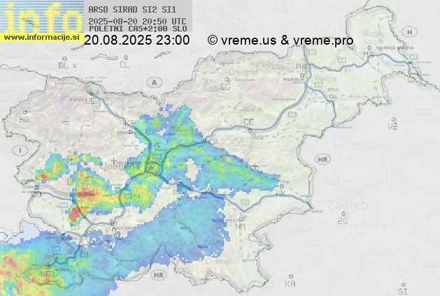 Radarska karta padavin