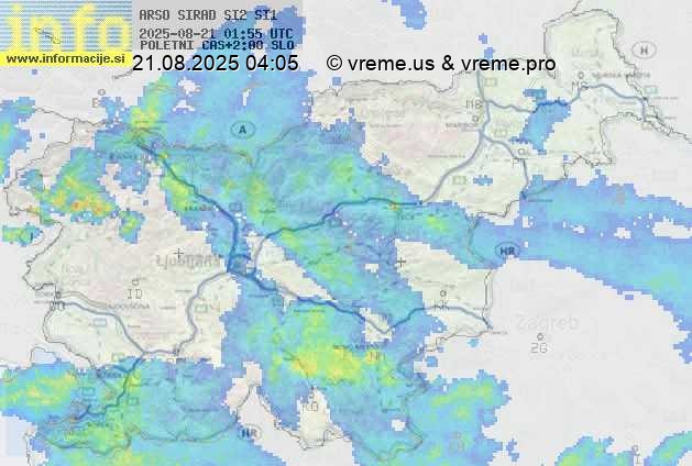 Radarska karta padavin