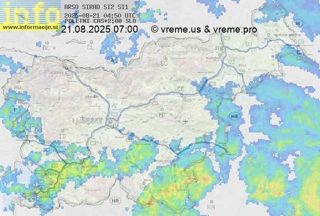Radarska karta padavin