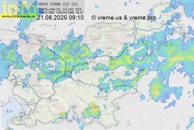 Radarska karta padavin