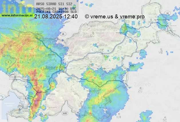 Radarska karta padavin
