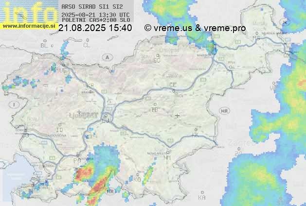 Radarska karta padavin