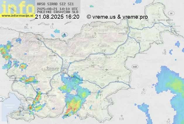 Radarska karta padavin