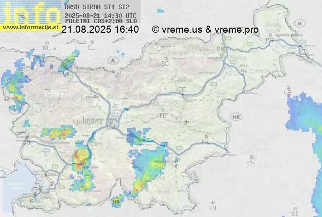 Radarska karta padavin