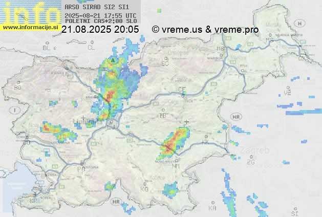 Radarska karta padavin