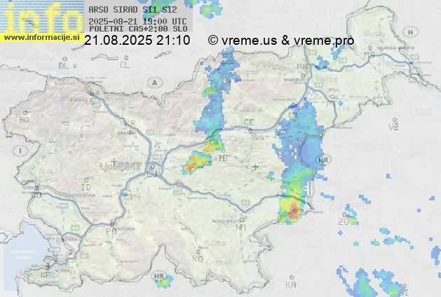 Radarska karta padavin