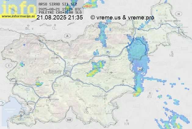 Radarska karta padavin