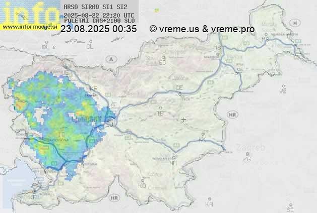 Radarska karta padavin