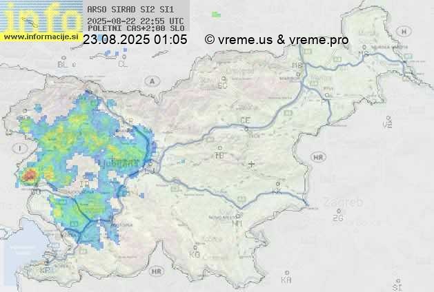 Radarska karta padavin