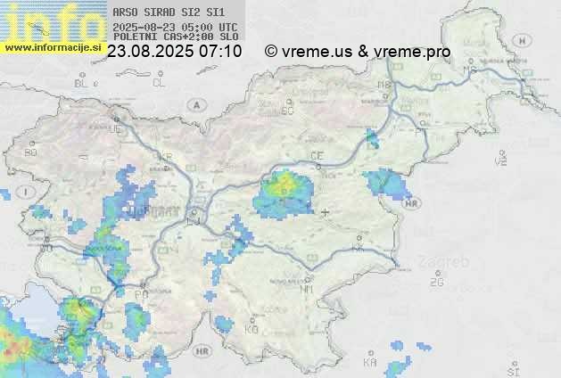 Radarska karta padavin