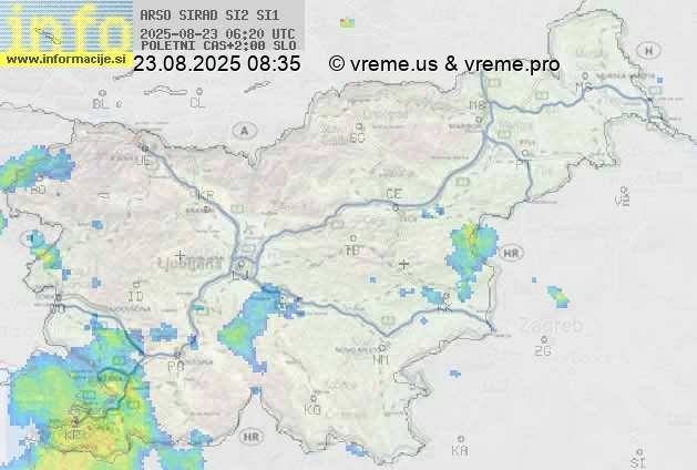 Radarska karta padavin