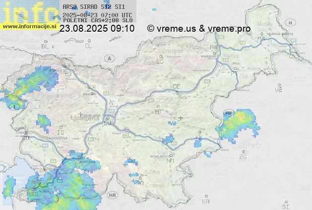 Radarska karta padavin