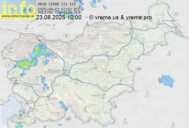 Radarska karta padavin